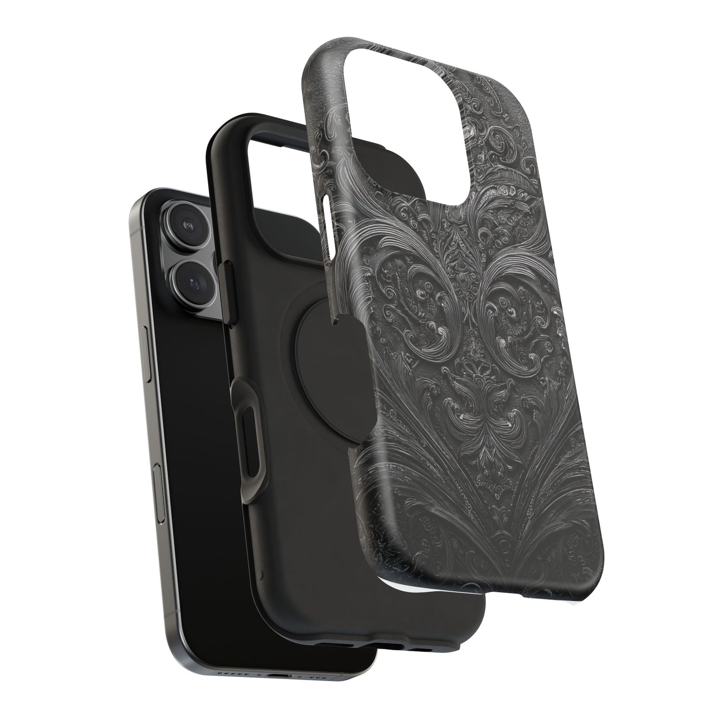 Phone Cases - Elegant Vintage Black Lace Design Printify