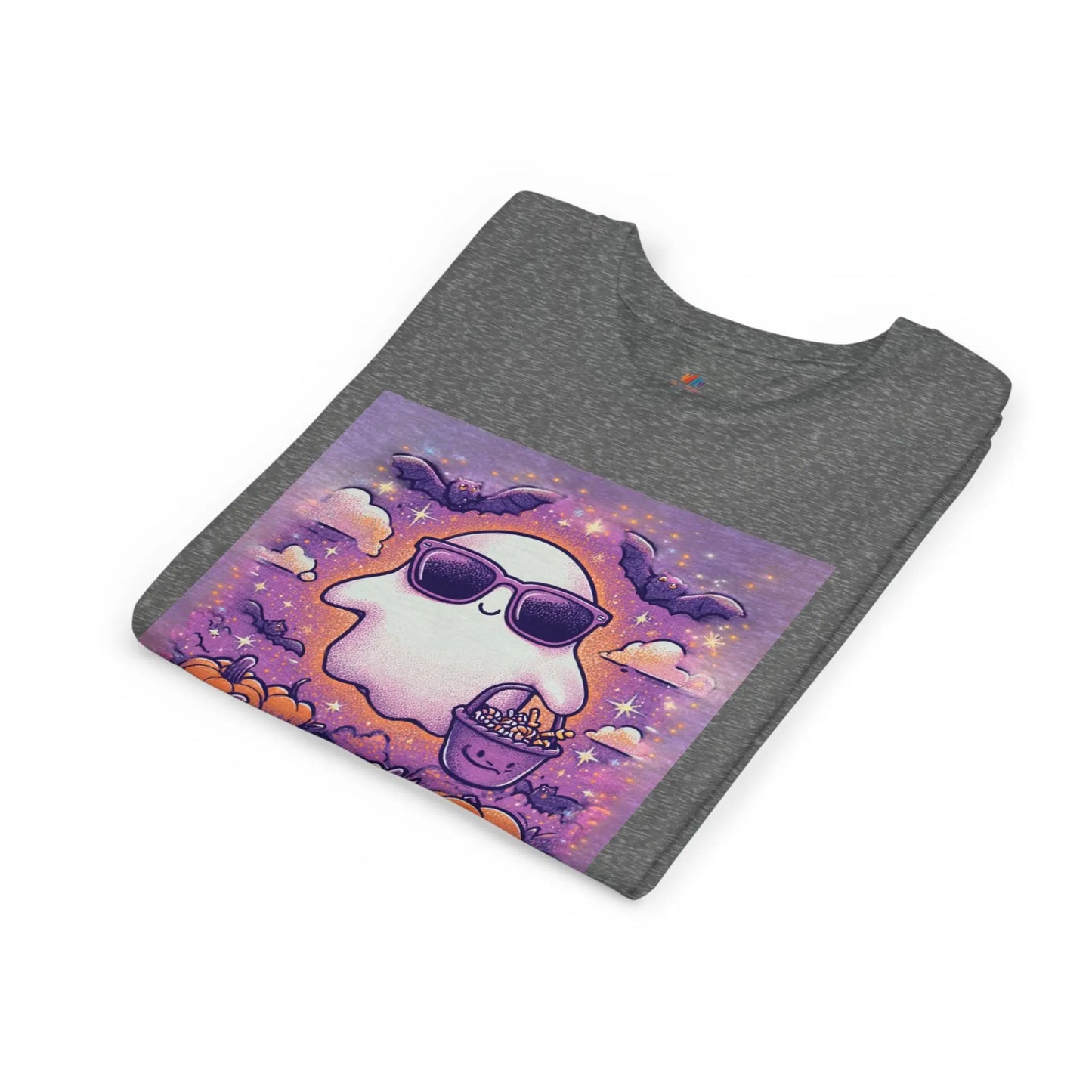 Adorable Ghost Halloween Tee, Youth Short Sleeve T-Shirt Printify