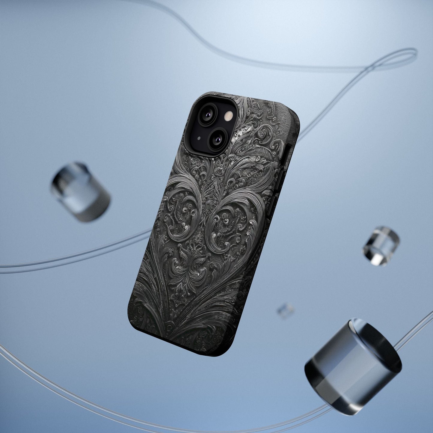 Phone Cases - Elegant Vintage Black Lace Design Printify