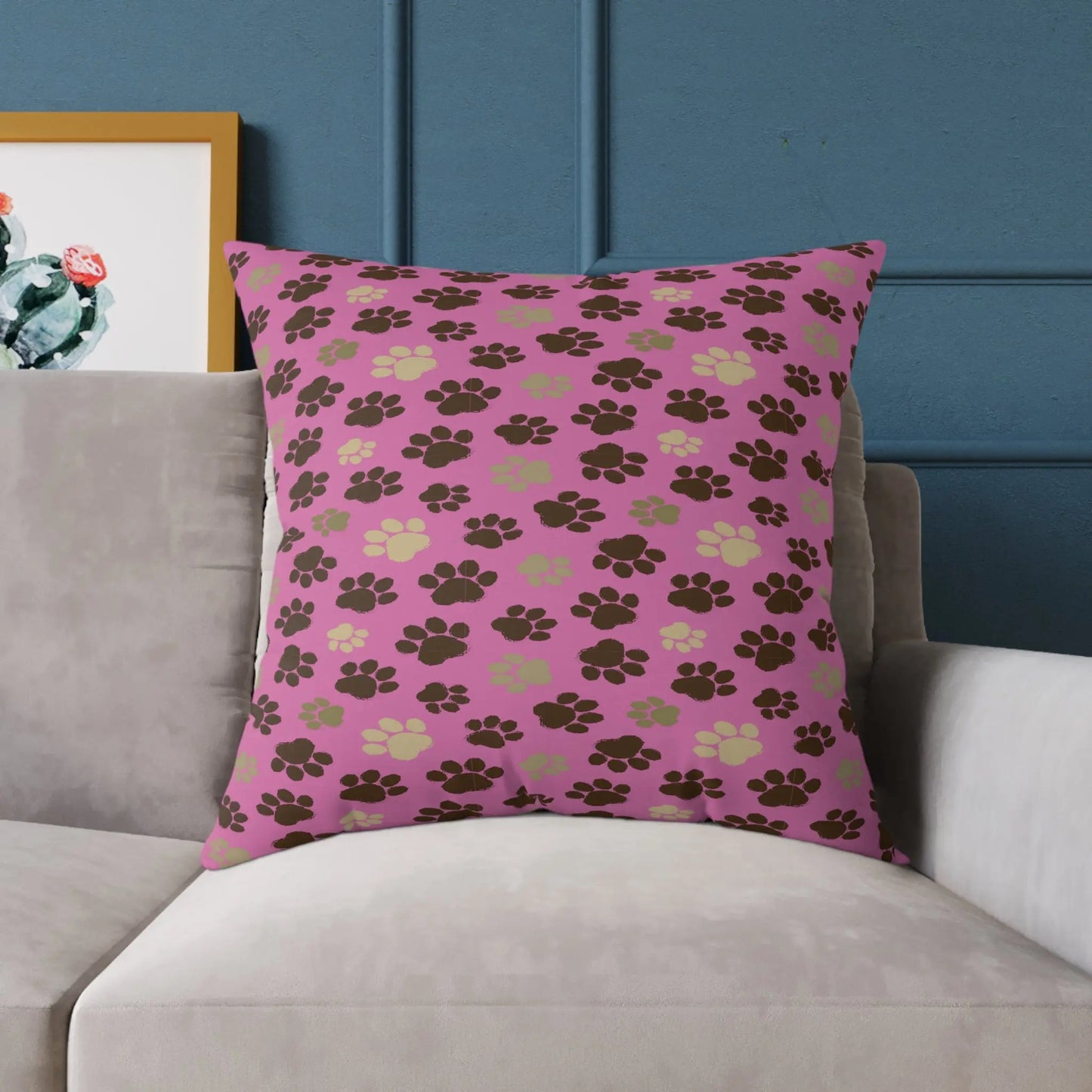 Cozy Pet-Themed Pillow, Cute Home Décor, Gift for Animal Lovers, Dog/Cat Bed Accessory, Valentine's Day/Celebration Printify