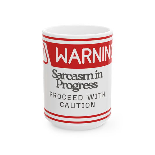 Warning Mug, Funny Coffee Cup, Sarcastic Tea Mug, Sassy Office Gift, Snarky Kitchen Decor, Novelty Cup for Friends