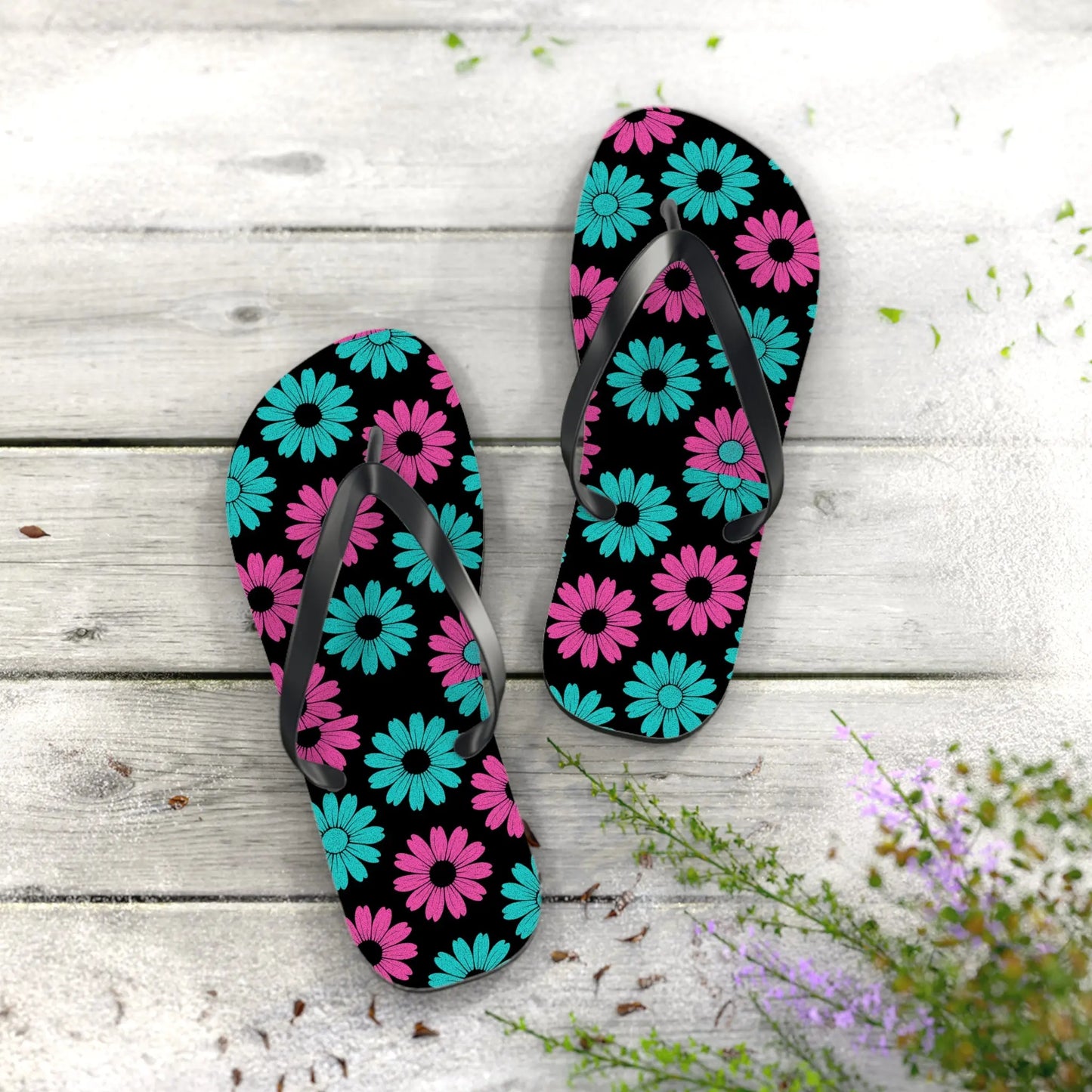 Flip Flops - Pop Art Floral Design Printify