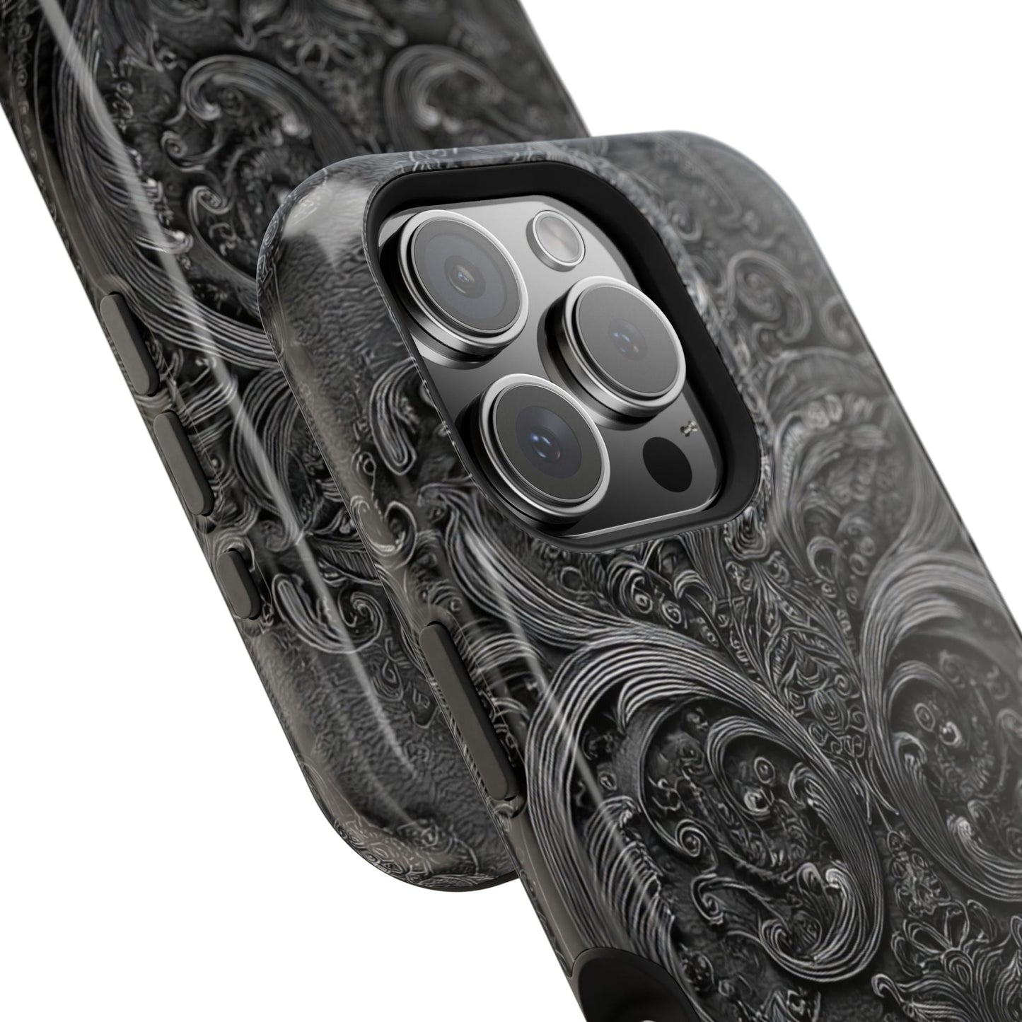 Phone Cases - Elegant Vintage Black Lace Design Printify