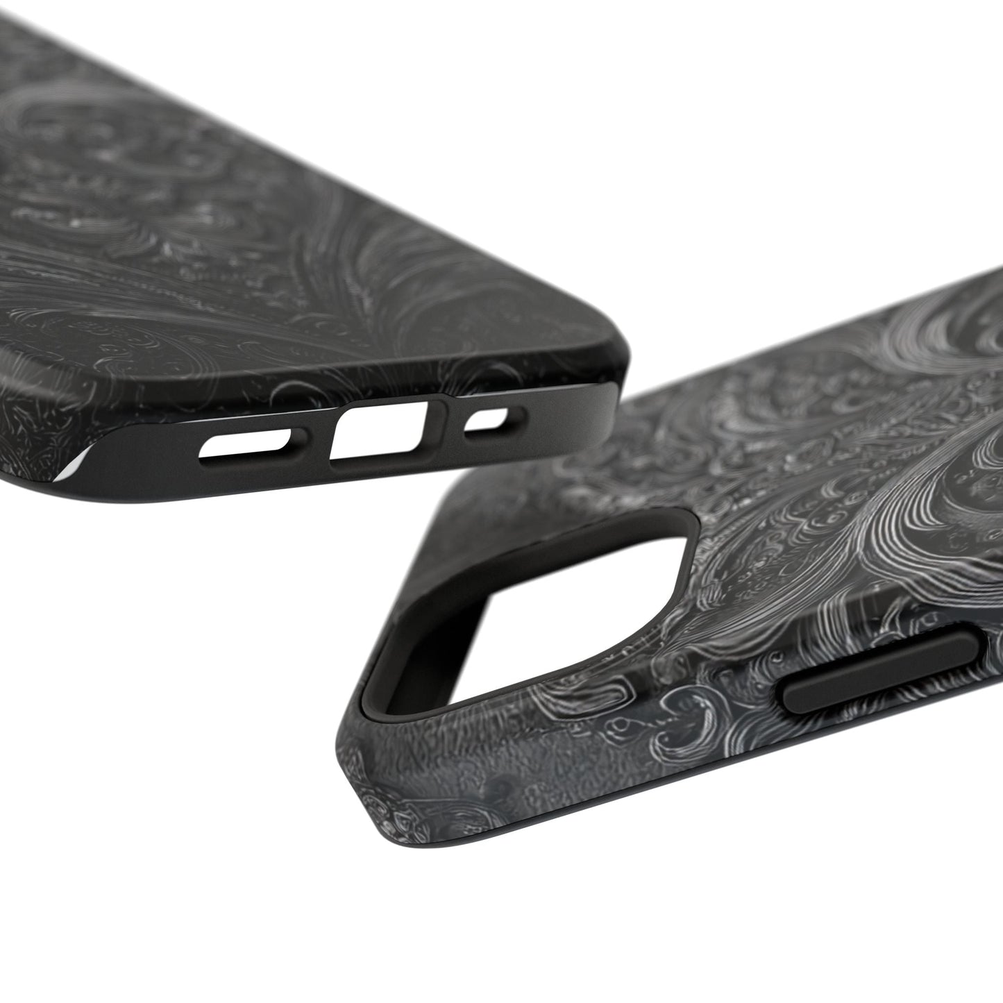 Phone Cases - Elegant Vintage Black Lace Design Printify
