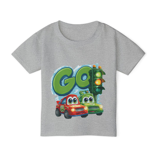 Colorful Kids' Tee with Cars Design, Toddler T-shirt, Go Traffic Shirt, Fun Playtime Apparel, Gift for Birthdays or Holidays Printify