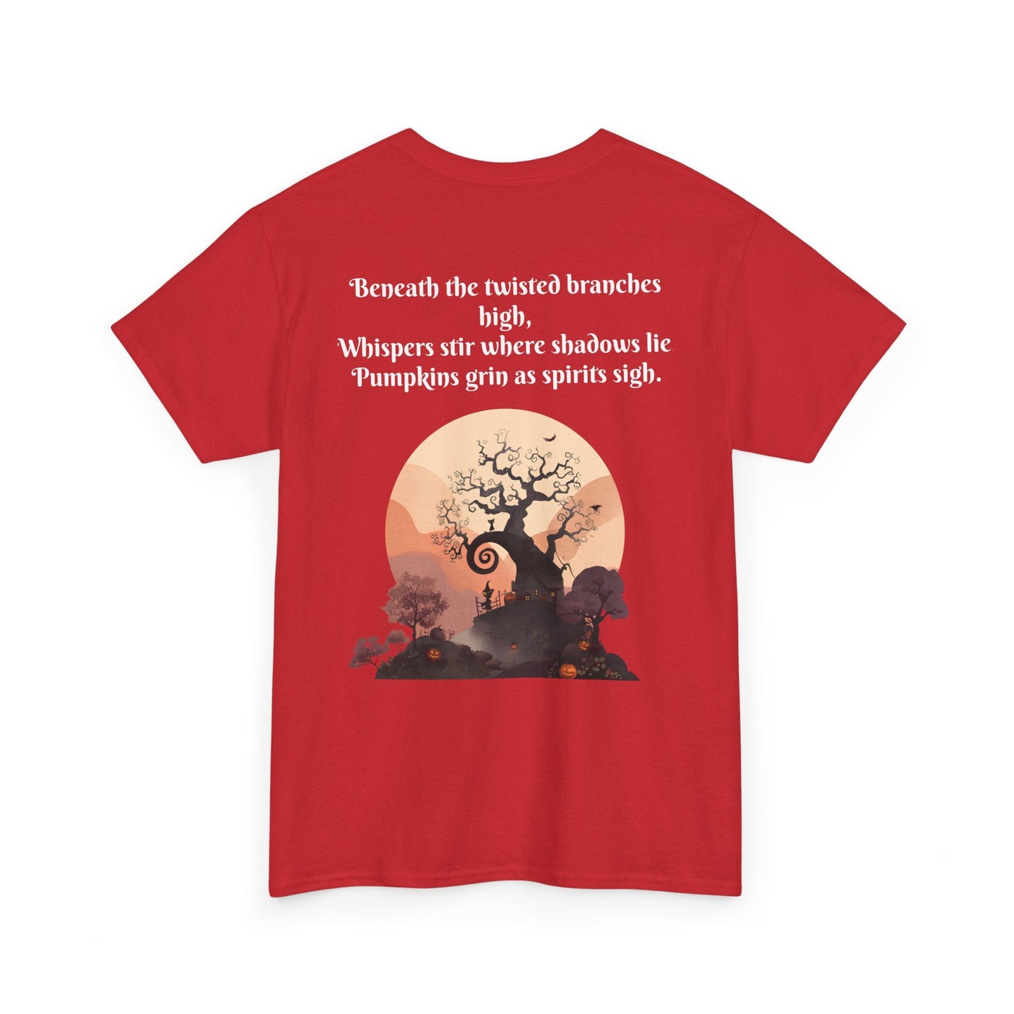Spooky Sunset Tee, Halloween Shirt, Fall Apparel, Unisex Graphic Tee, Autumn Vibes, Cozy Casual Wear Printify