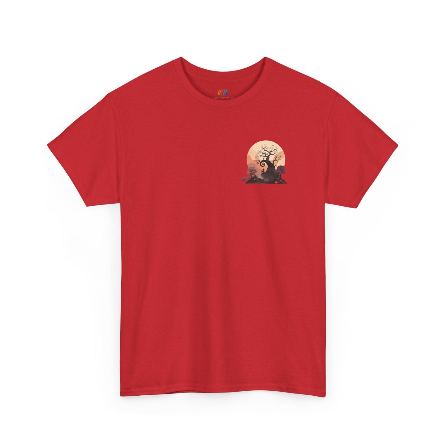 Spooky Sunset Tee, Halloween Shirt, Fall Apparel, Unisex Graphic Tee, Autumn Vibes, Cozy Casual Wear Printify