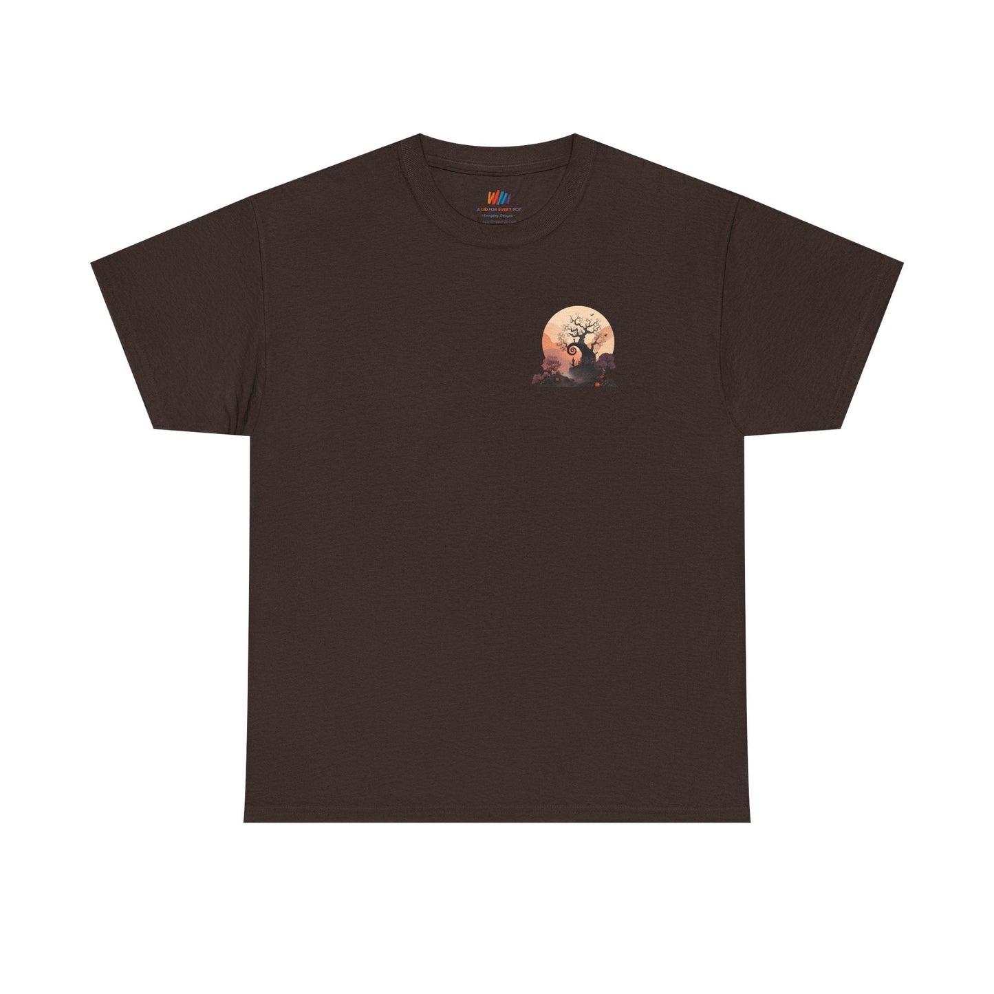 Spooky Sunset Tee, Halloween Shirt, Fall Apparel, Unisex Graphic Tee, Autumn Vibes, Cozy Casual Wear Printify