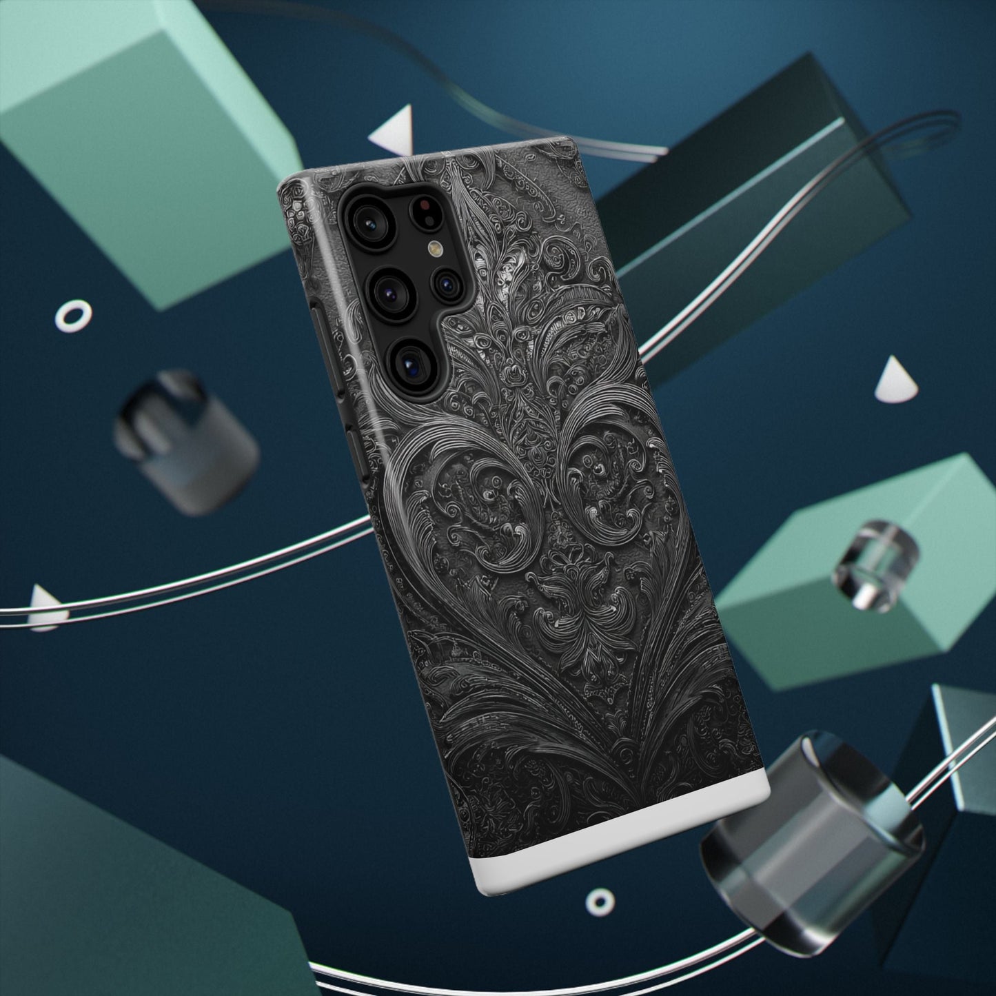 Phone Cases - Elegant Vintage Black Lace Design Printify