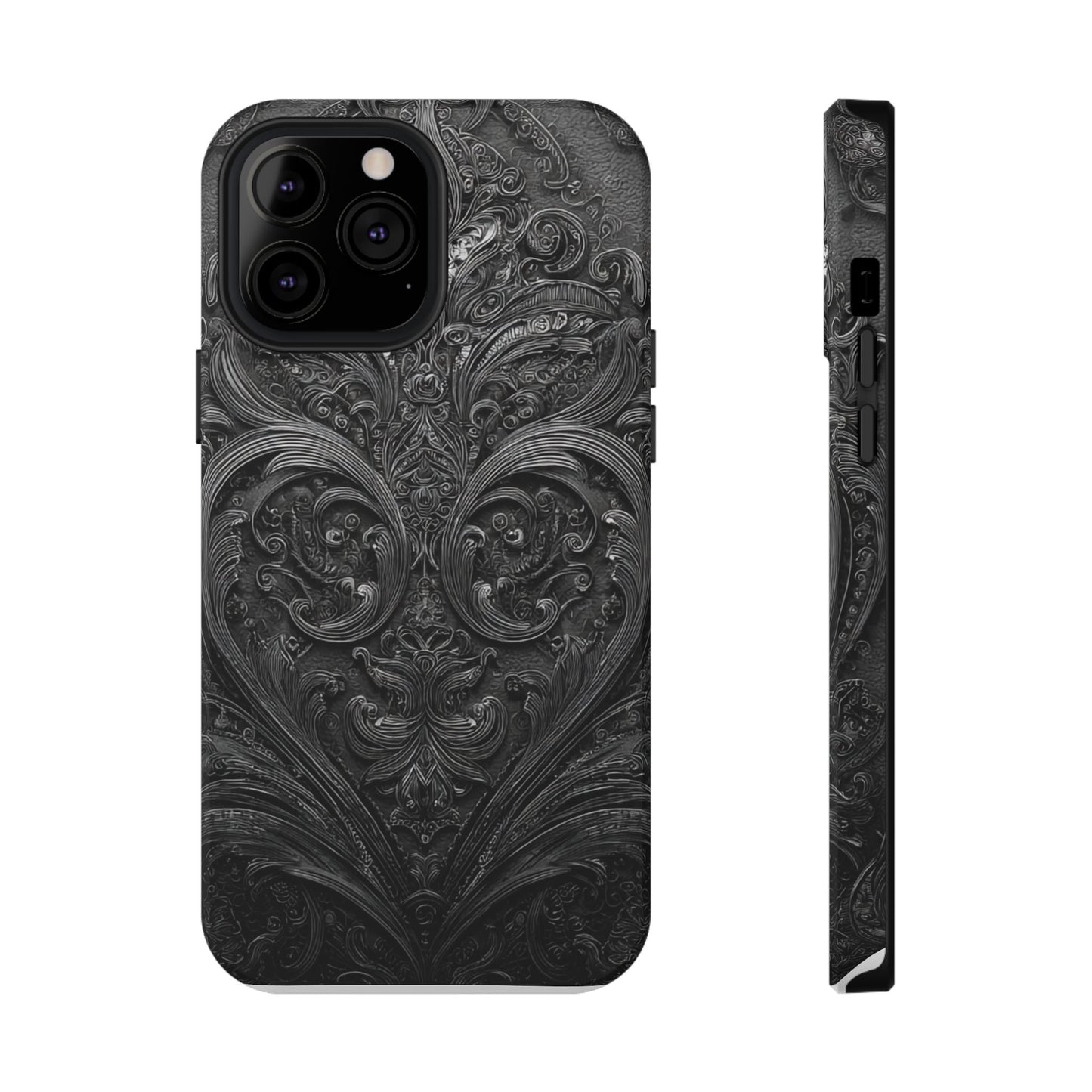 Phone Cases - Elegant Vintage Black Lace Design Printify