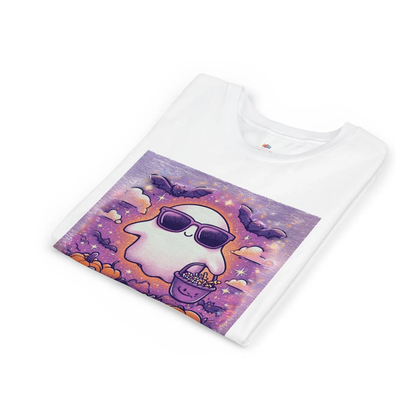 Adorable Ghost Halloween Tee, Youth Short Sleeve T-Shirt Printify