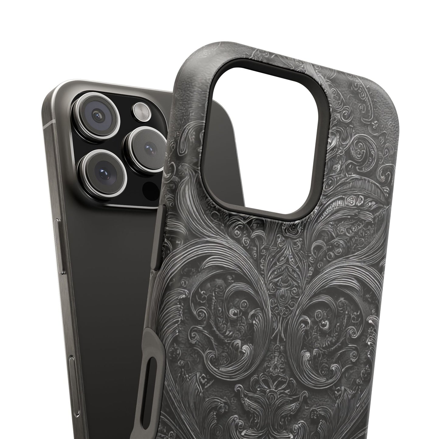 Phone Cases - Elegant Vintage Black Lace Design Printify