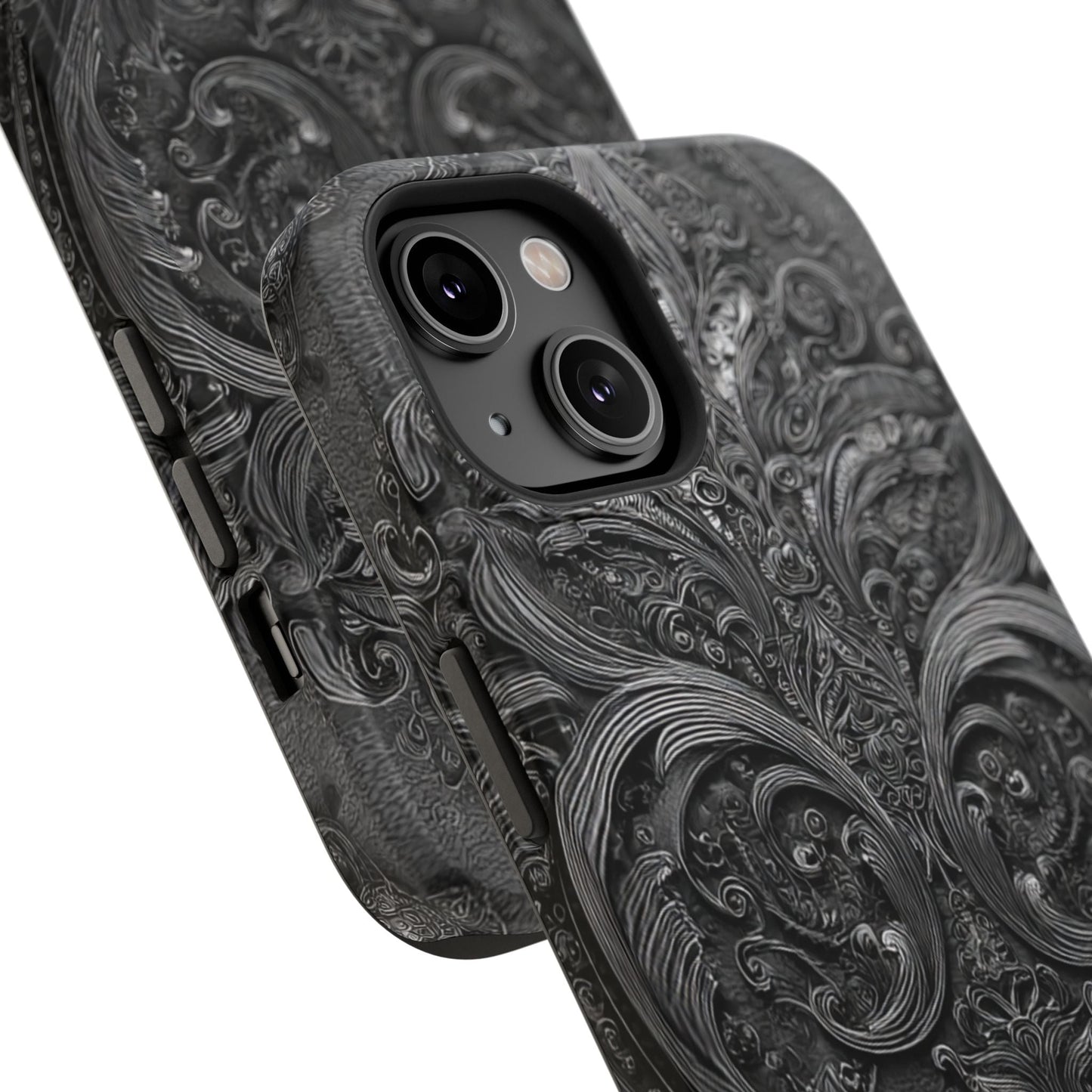 Phone Cases - Elegant Vintage Black Lace Design Printify
