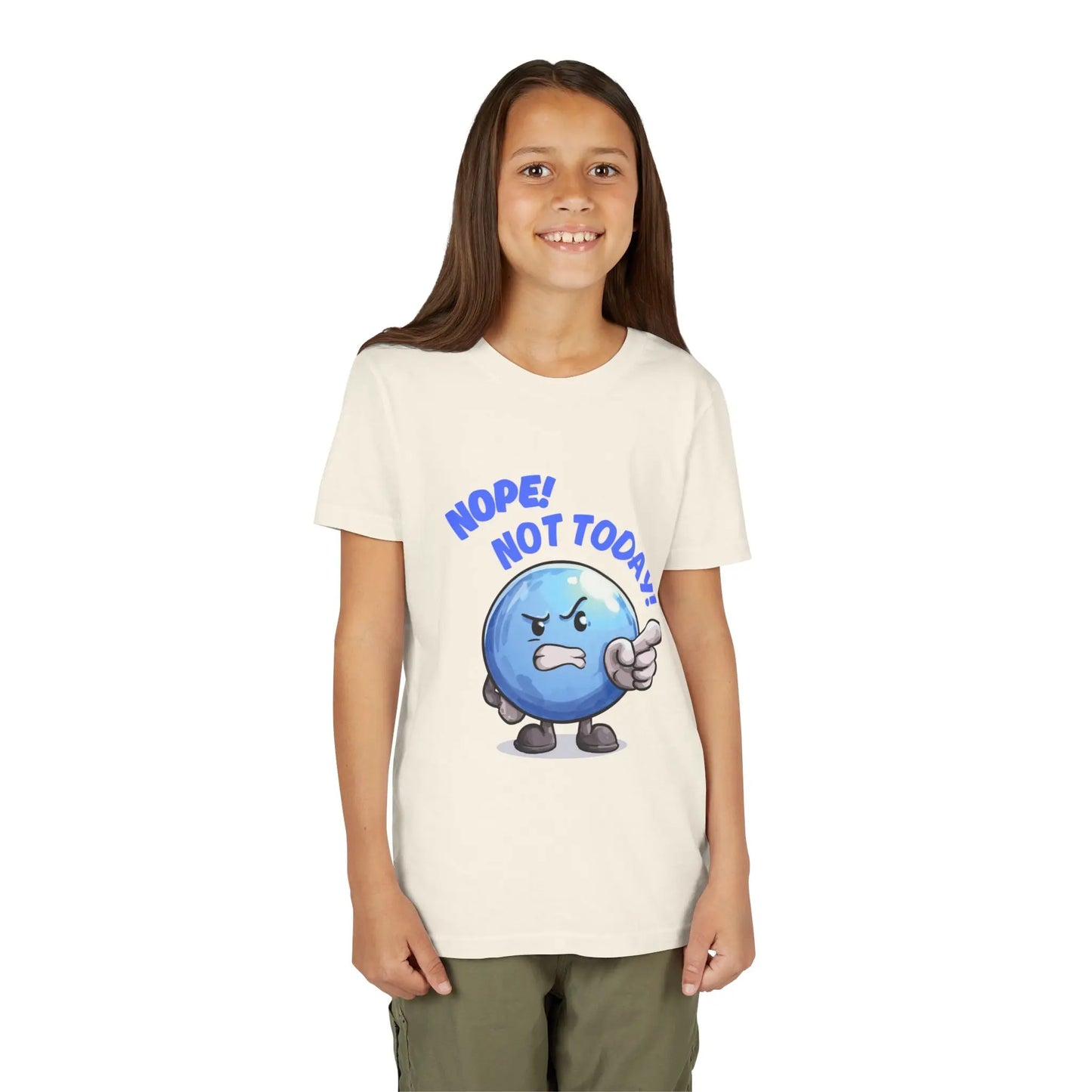 Funny Emoji Nope Not Today Youth Tee Printify