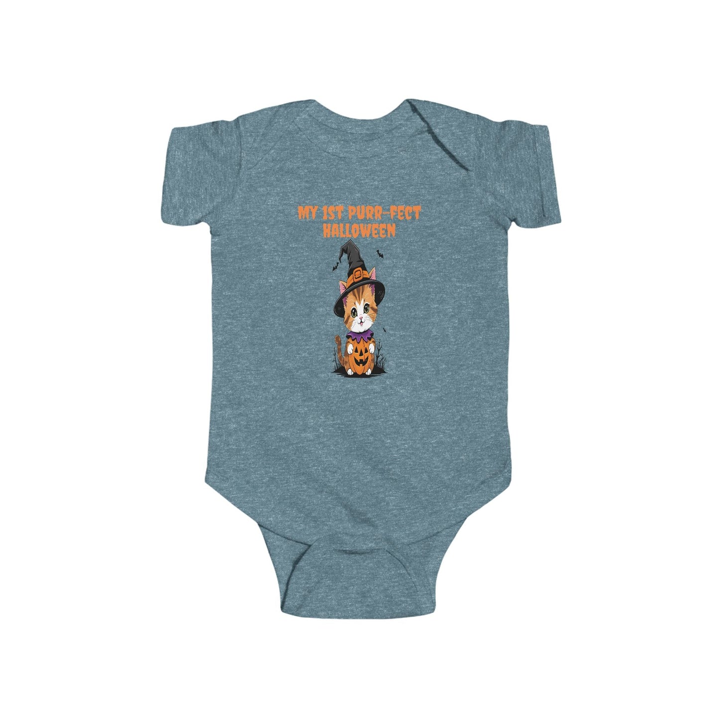 My 1st Purr-fect Halloween Bodysuit | Baby Halloween Outfit, Newborn Costume, Cute Infant Apparel, Halloween Gift, Baby Shower Gift Printify