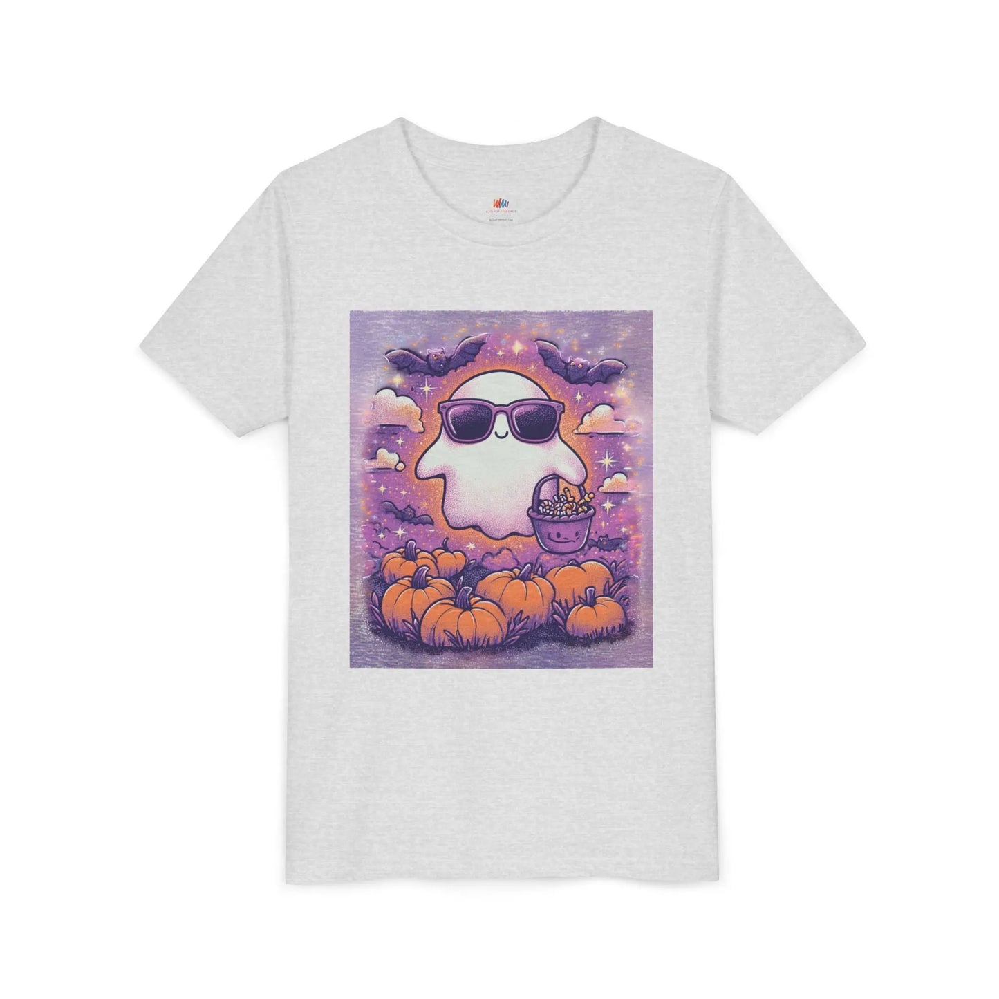 Adorable Ghost Halloween Tee, Youth Short Sleeve T-Shirt Printify