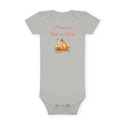 Baby Onesie, Princess Fall is Here - Personalizable Infant Bodysuit, Fall Pumpkin Carriage, Halloween Outfit, Baby Shower Gift, Custom Baby