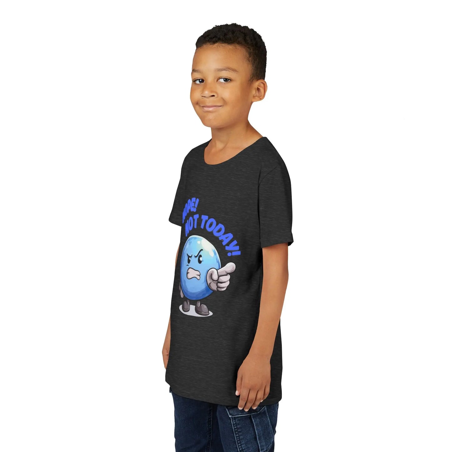 Funny Emoji Nope Not Today Youth Tee Printify