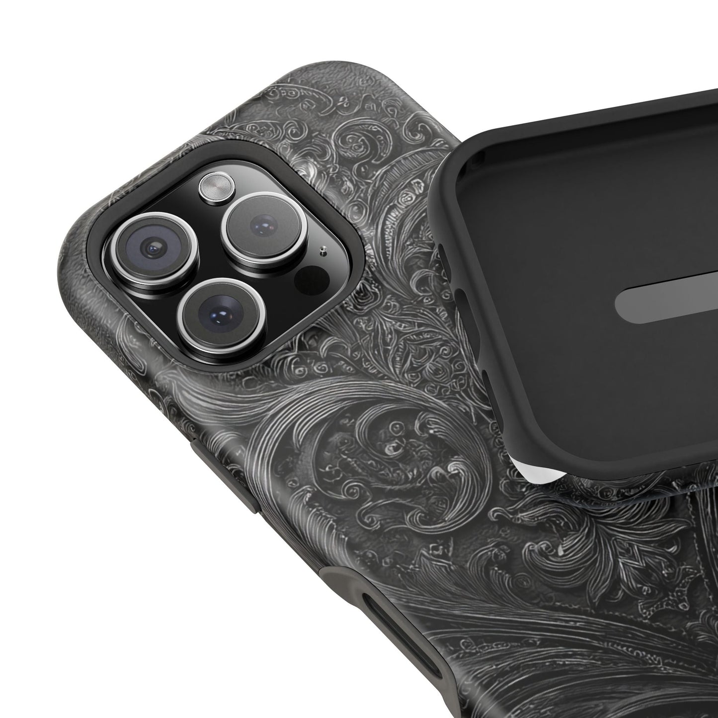 Phone Cases - Elegant Vintage Black Lace Design Printify