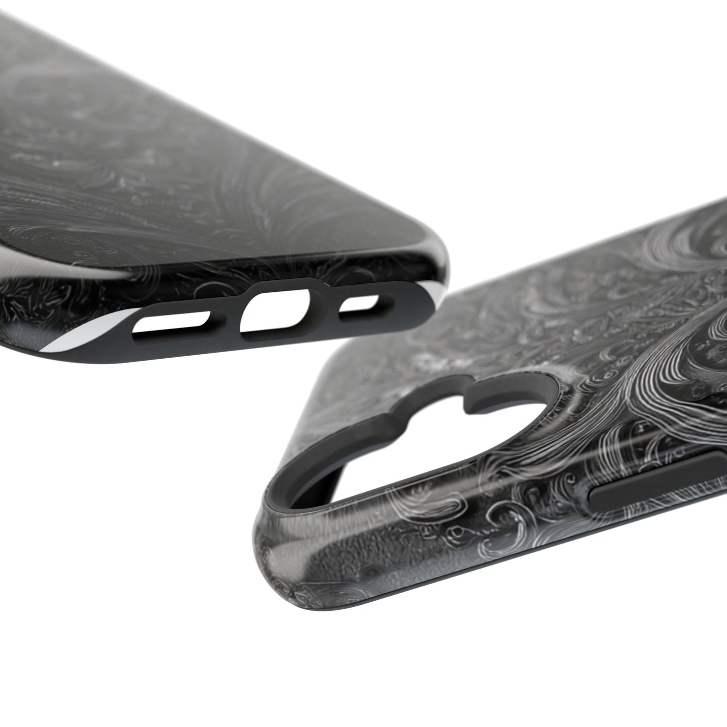 Phone Cases - Elegant Vintage Black Lace Design Printify
