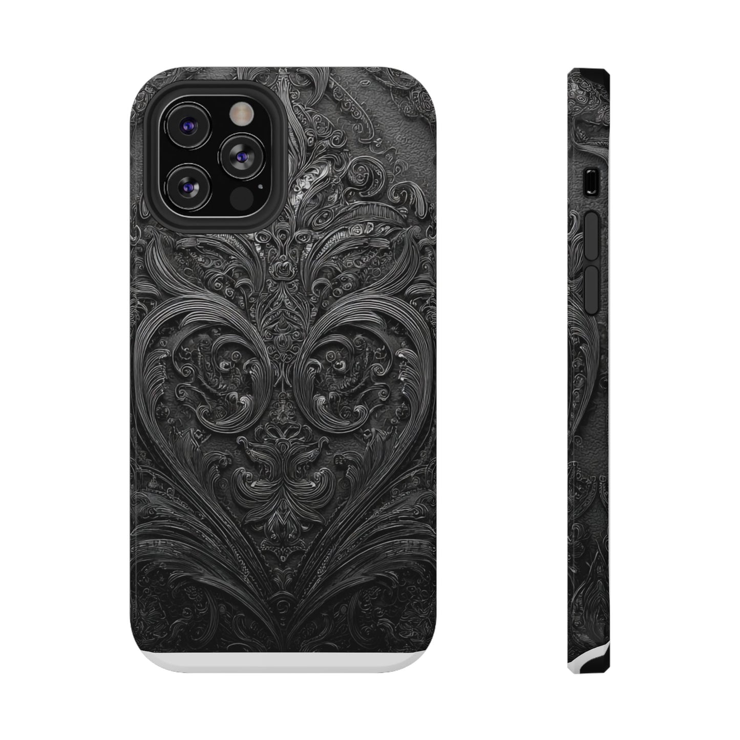 Phone Cases - Elegant Vintage Black Lace Design Printify