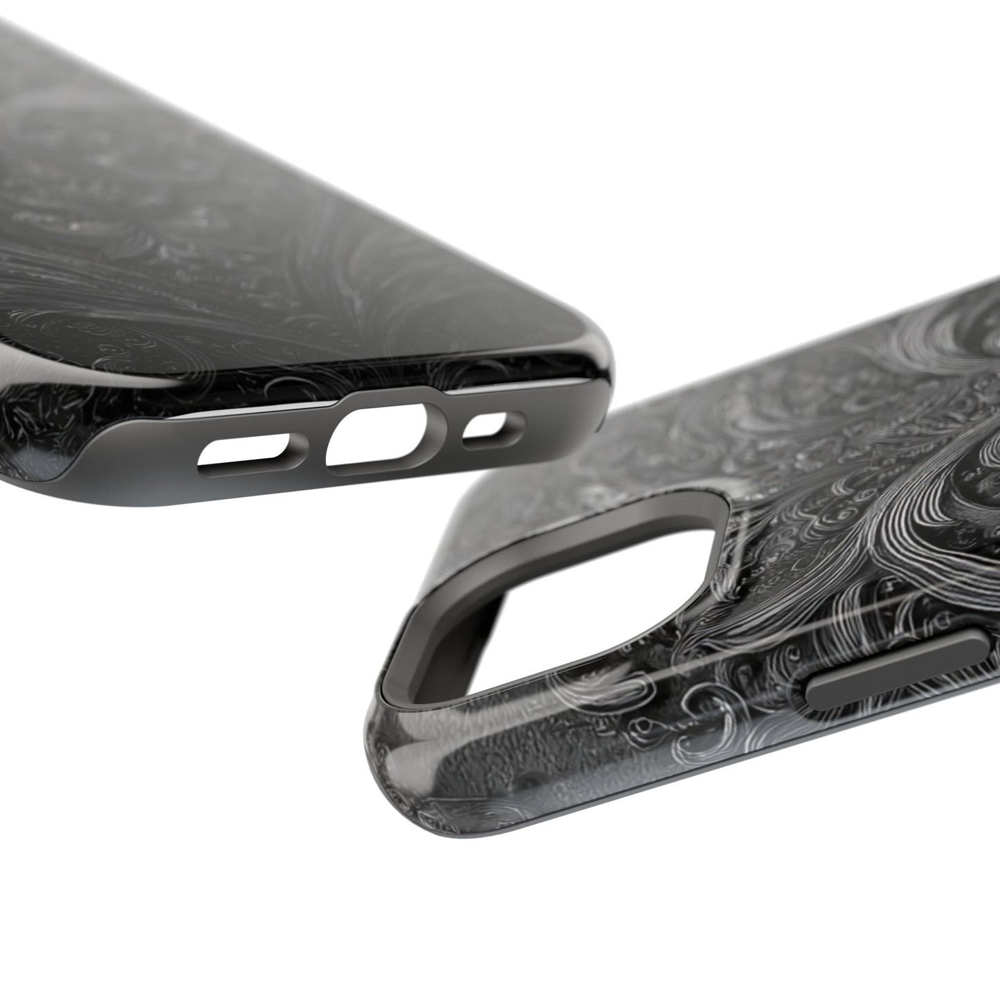 Phone Cases - Elegant Vintage Black Lace Design Printify