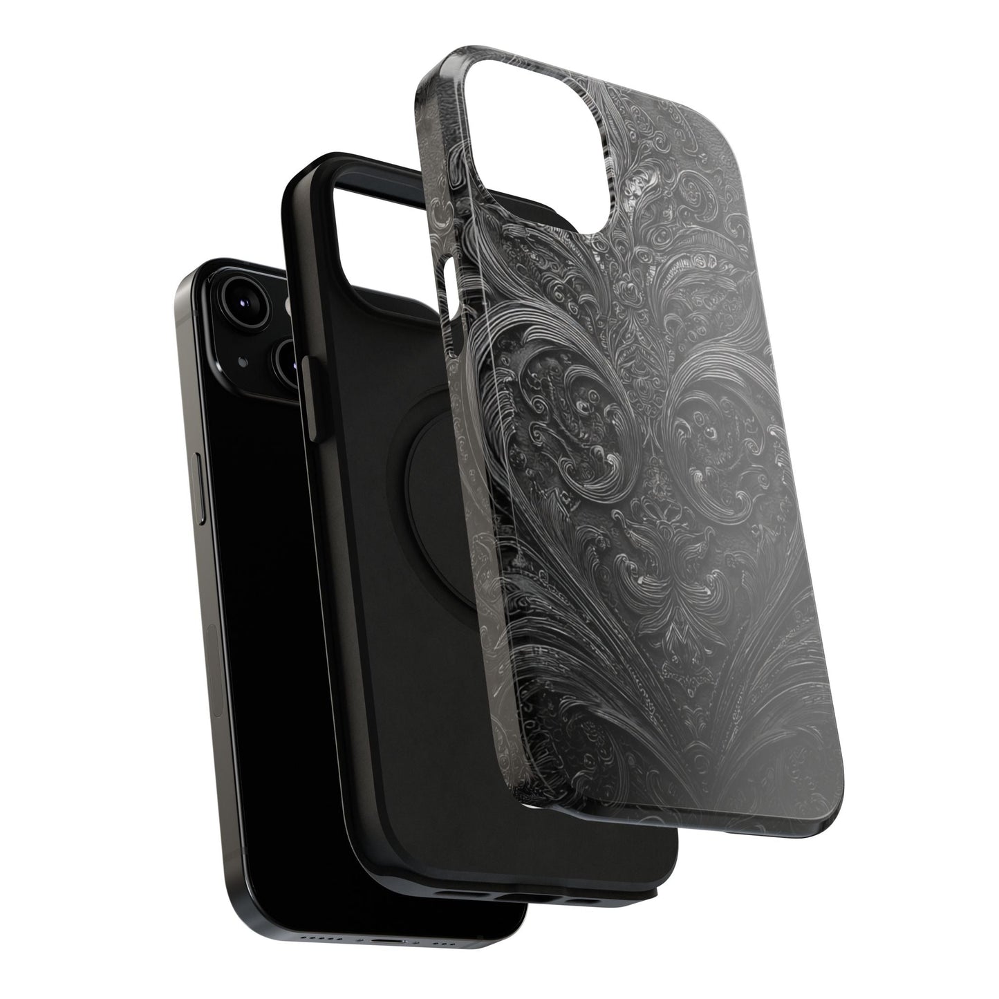 Phone Cases - Elegant Vintage Black Lace Design Printify