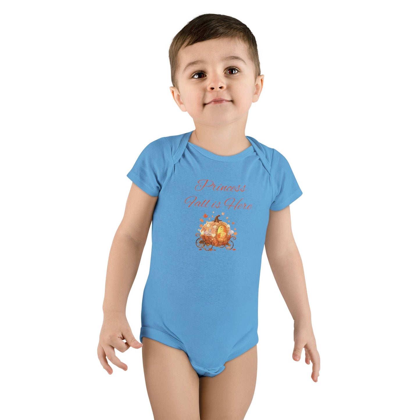 Baby Onesie, Princess Fall is Here - Personalizable Infant Bodysuit, Fall Pumpkin Carriage, Halloween Outfit, Baby Shower Gift, Custom Baby