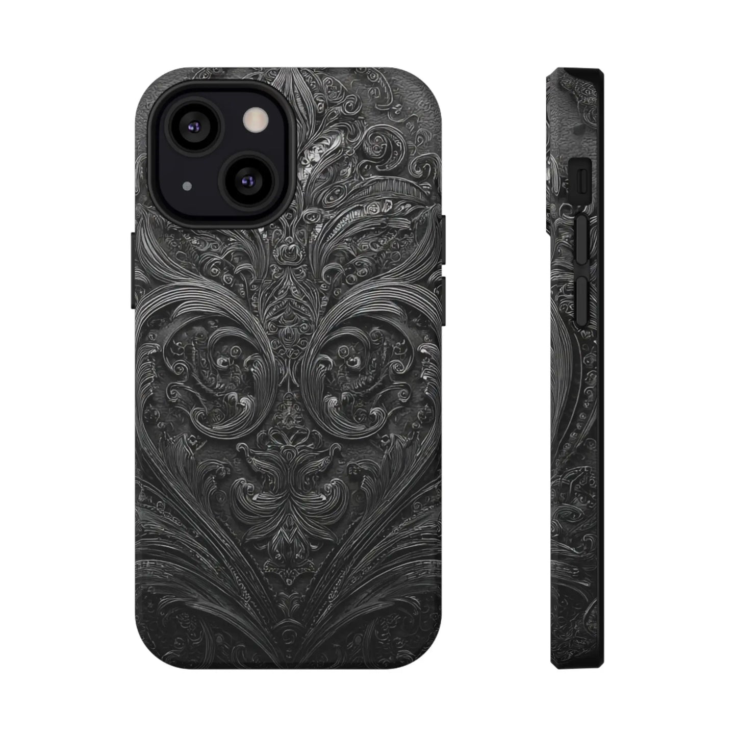 Phone Cases - Elegant Vintage Black Lace Design Printify