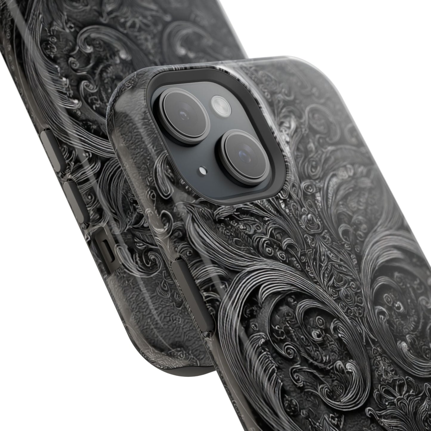 Phone Cases - Elegant Vintage Black Lace Design Printify