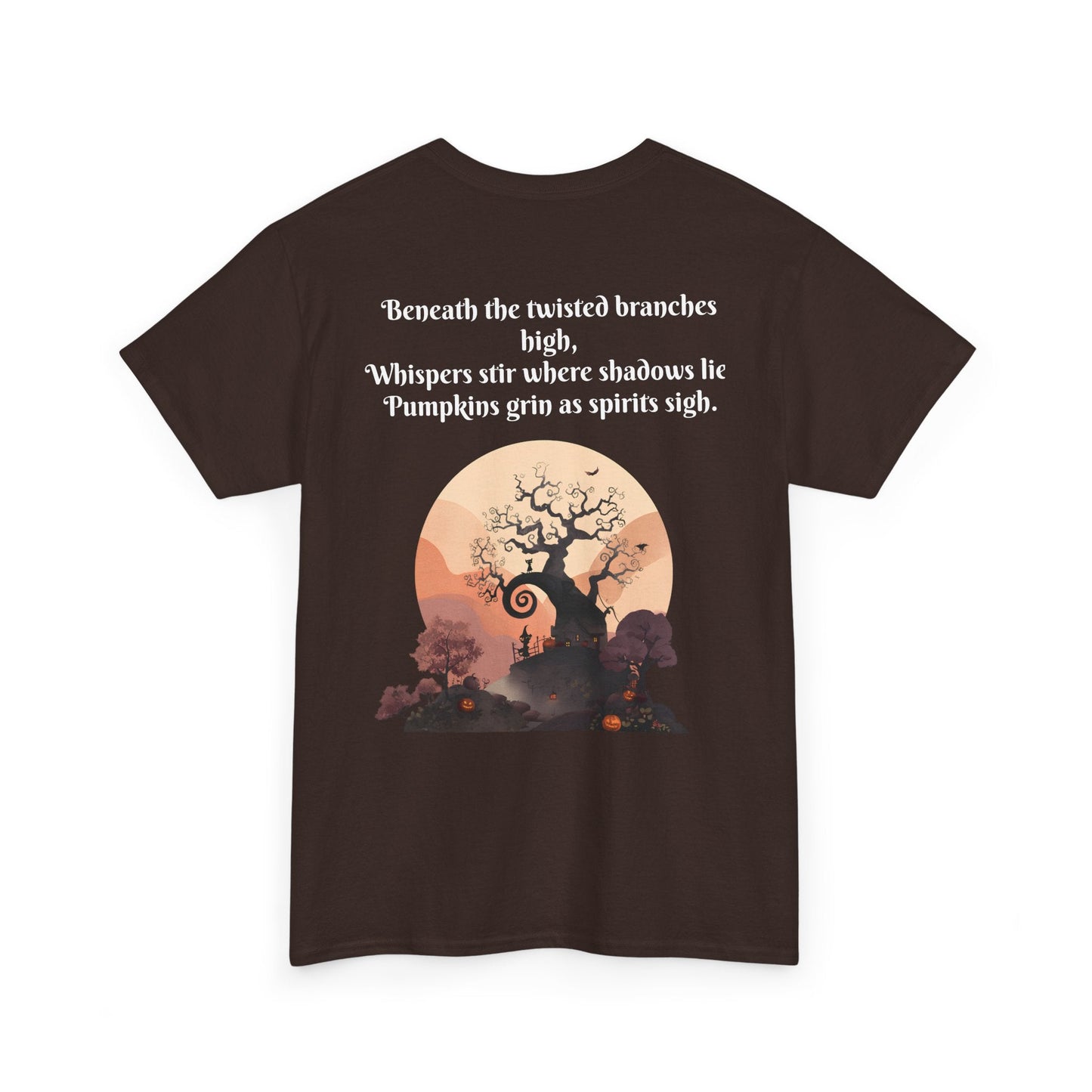 Spooky Sunset Tee, Halloween Shirt, Fall Apparel, Unisex Graphic Tee, Autumn Vibes, Cozy Casual Wear Printify