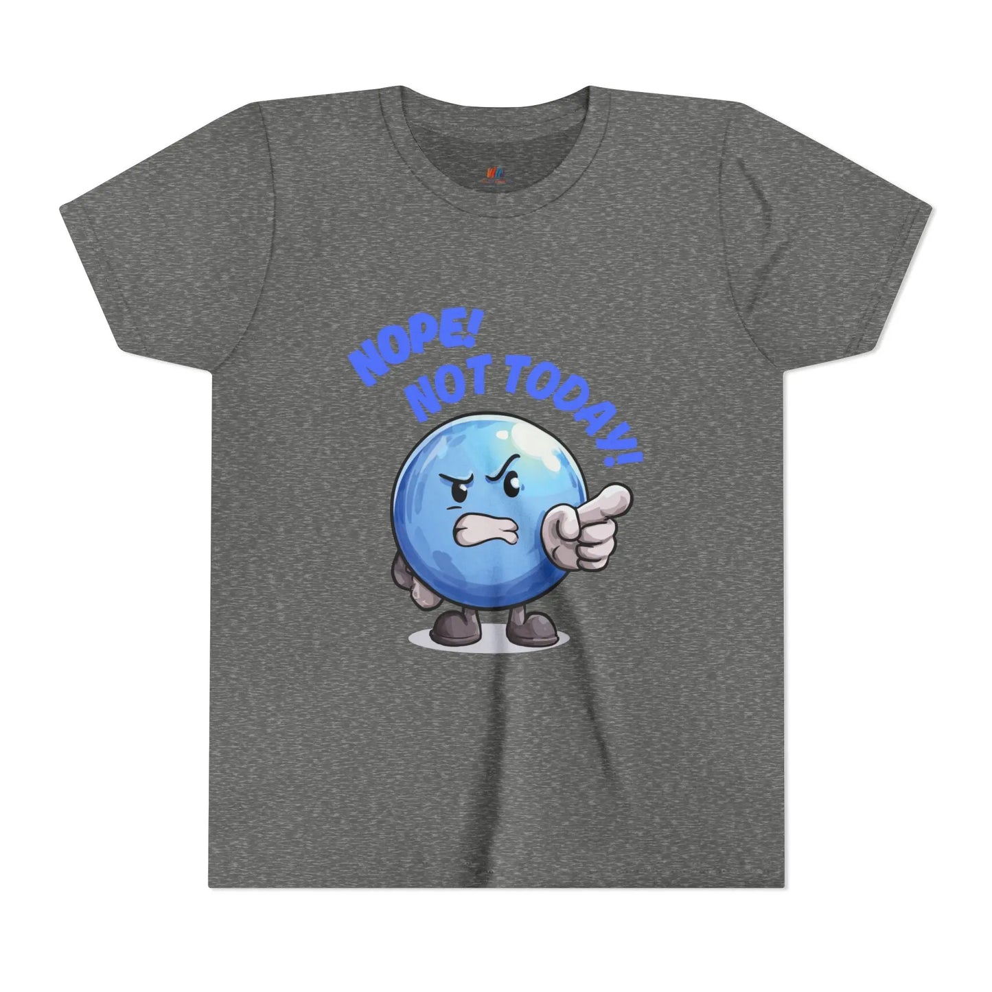 Funny Emoji Nope Not Today Youth Tee Printify