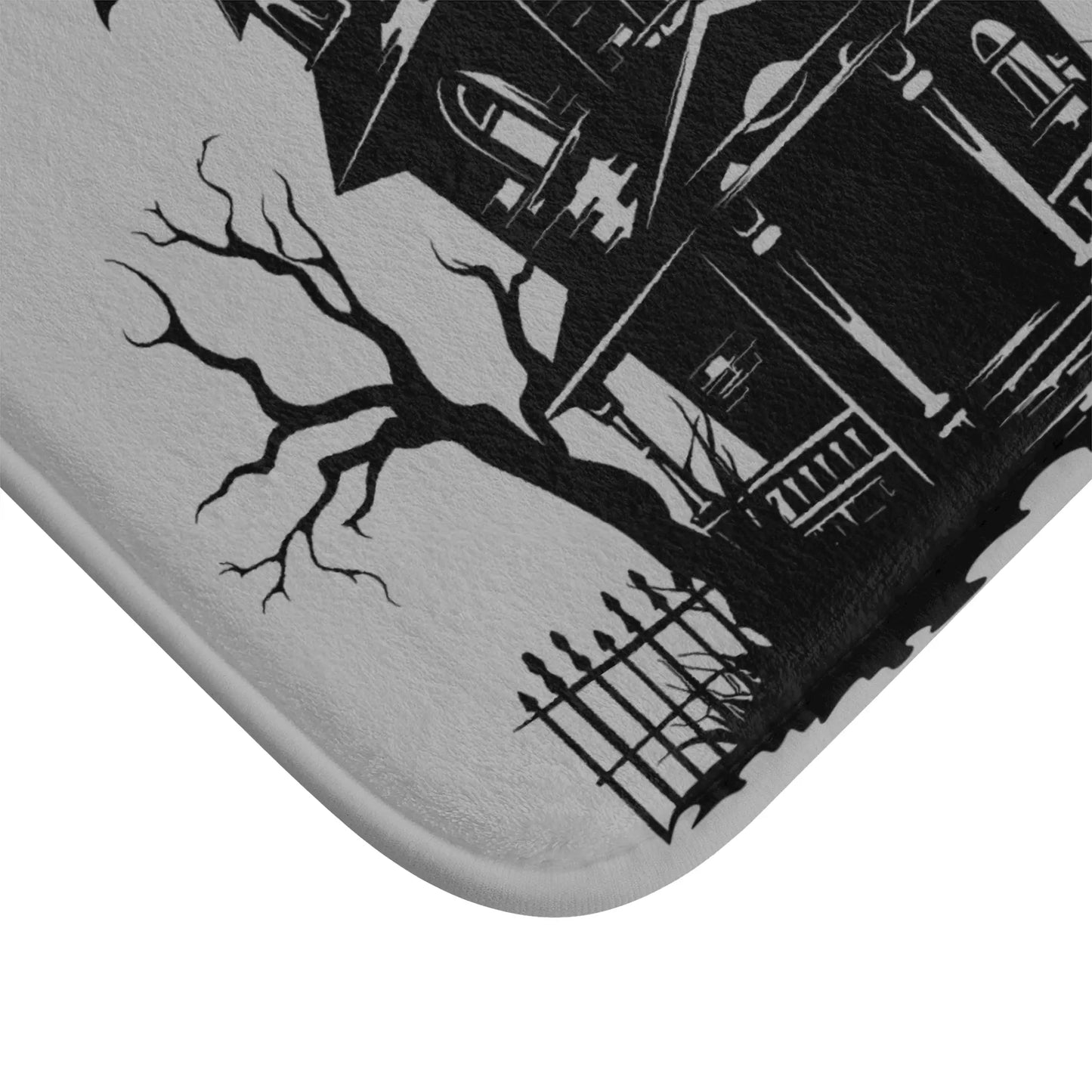 Halloween Bath Mat, Spooky Bathroom Decor, Haunted House Doormat, Trick or Treat Gift, Fall Home Accent, Halloween Decoration Printify