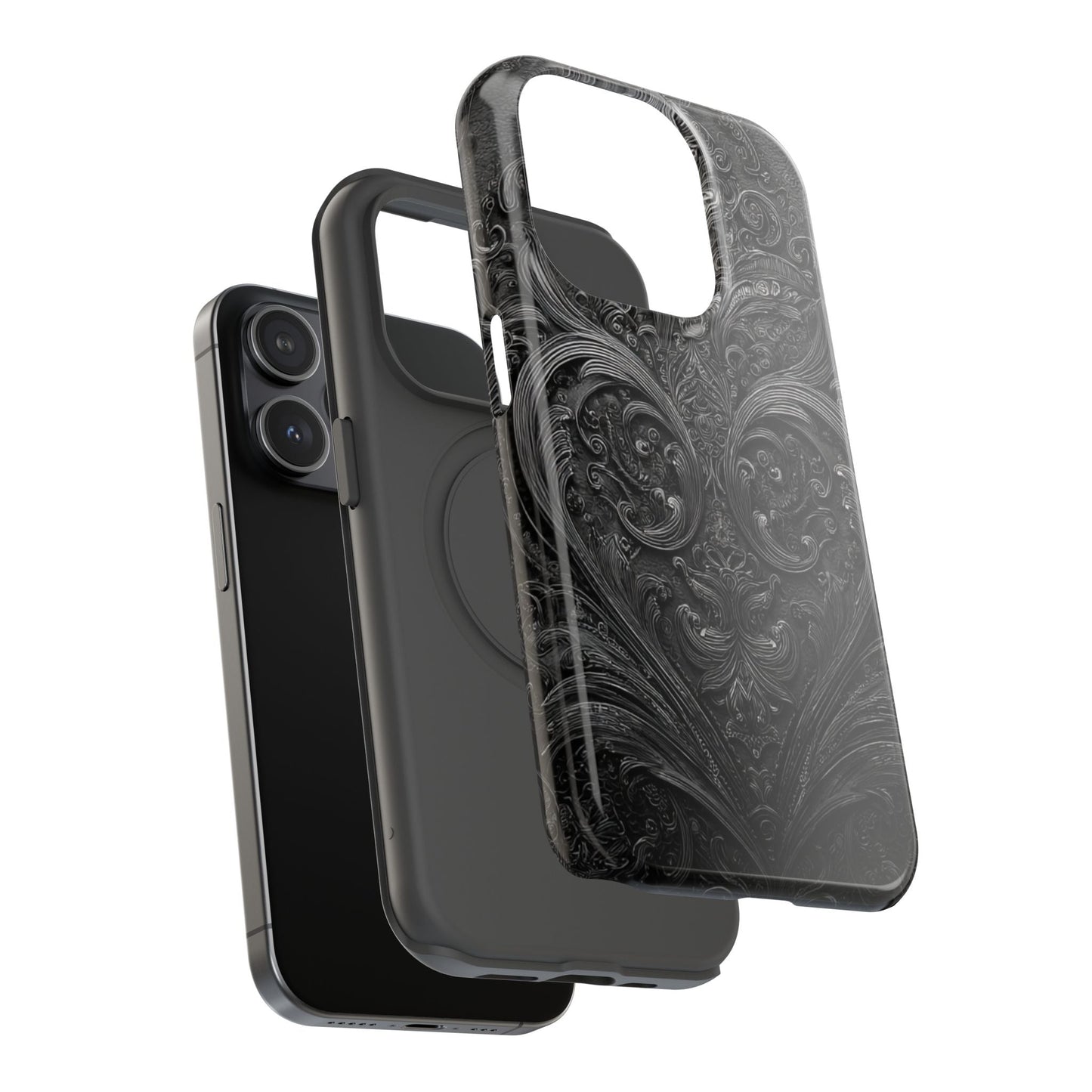 Phone Cases - Elegant Vintage Black Lace Design Printify