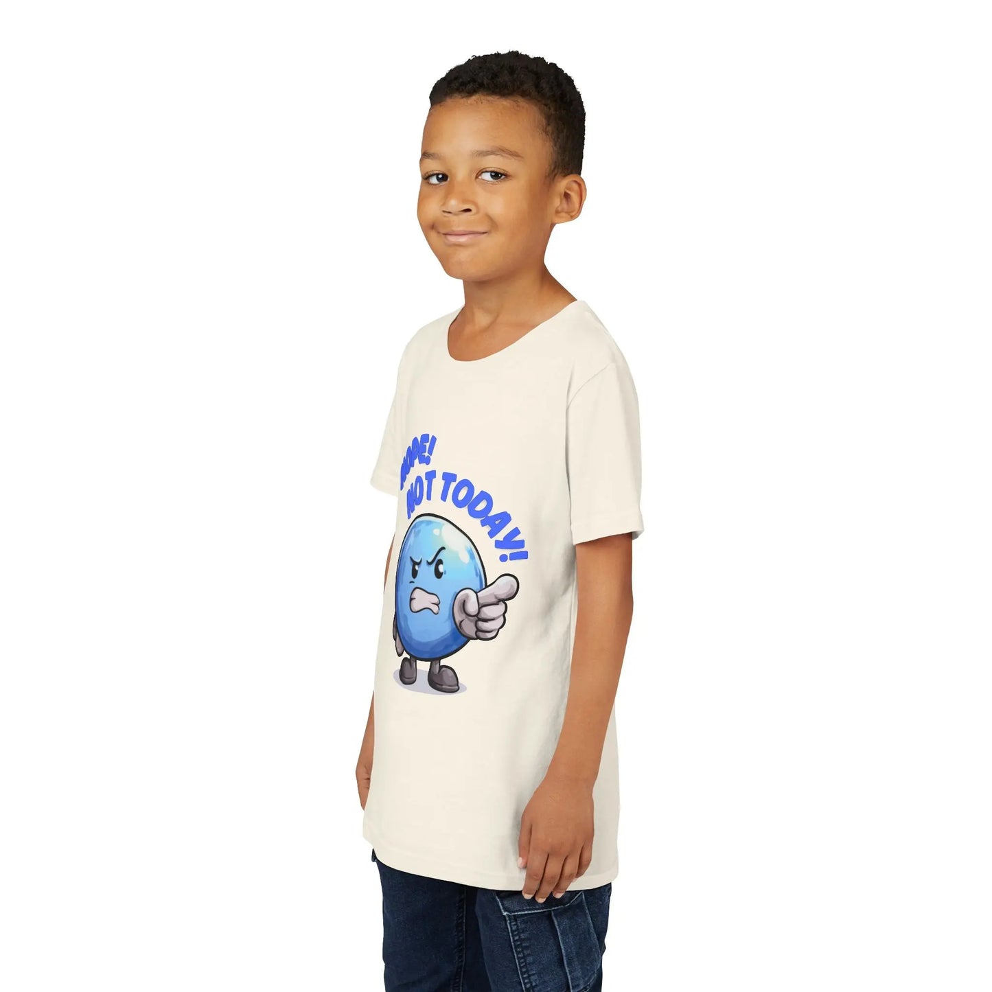 Funny Emoji Nope Not Today Youth Tee Printify