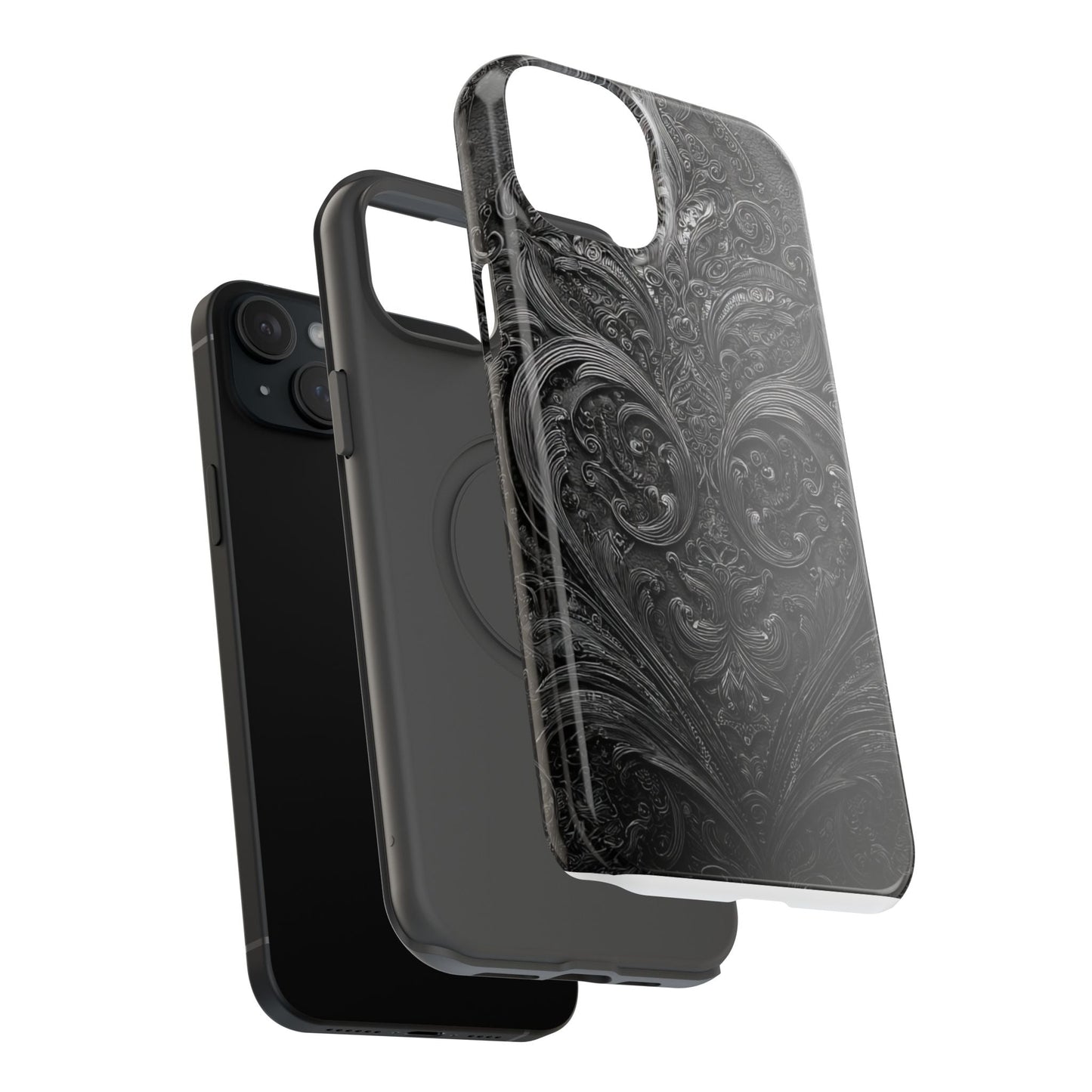 Phone Cases - Elegant Vintage Black Lace Design Printify