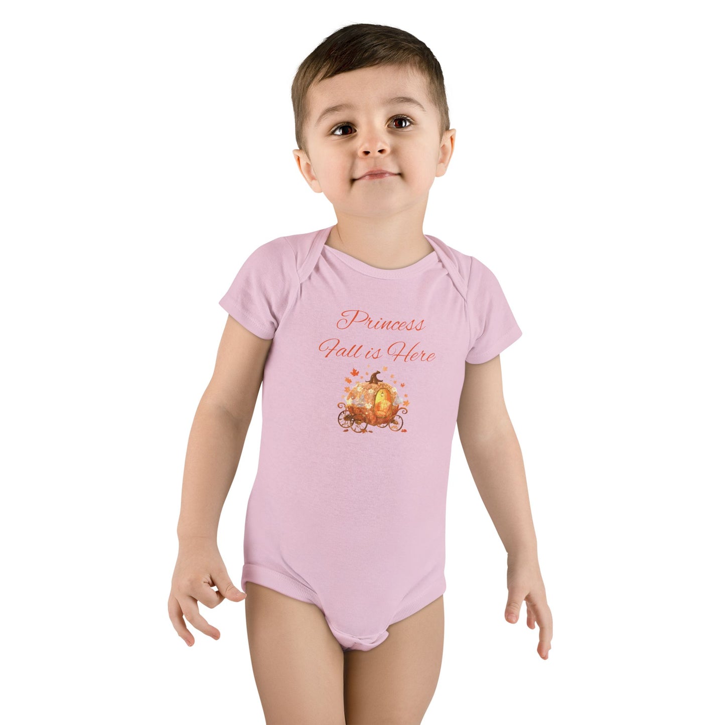 Baby Onesie, Princess Fall is Here - Personalizable Infant Bodysuit, Fall Pumpkin Carriage, Halloween Outfit, Baby Shower Gift, Custom Baby