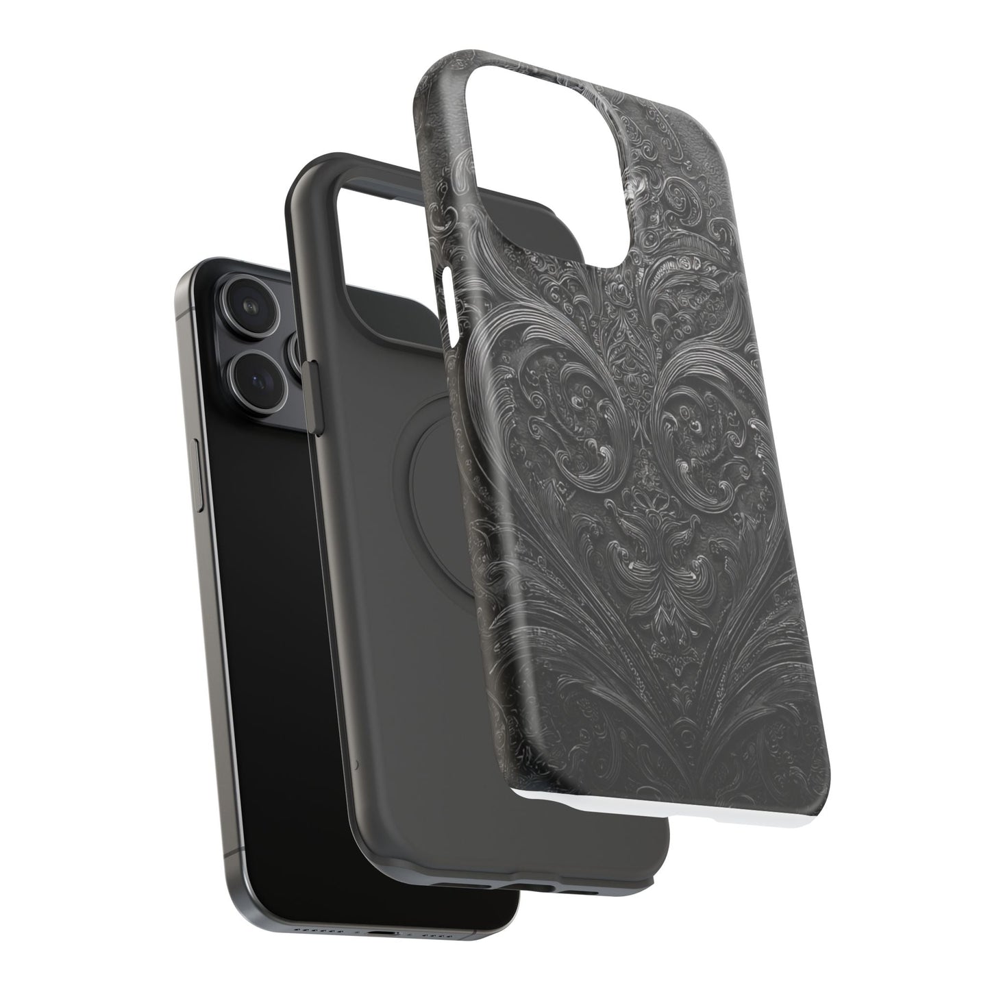 Phone Cases - Elegant Vintage Black Lace Design Printify
