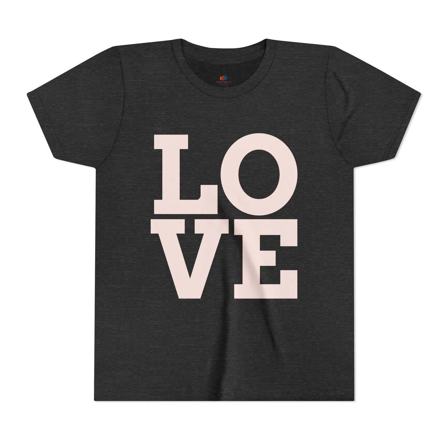 Youth Tee - Love Graphic T-Shirt, Cute Kids Shirt, Birthday Gift, Everyday Wear, Summer Outfit Printify