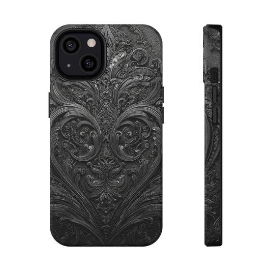 Phone Cases - Elegant Vintage Black Lace Design Printify