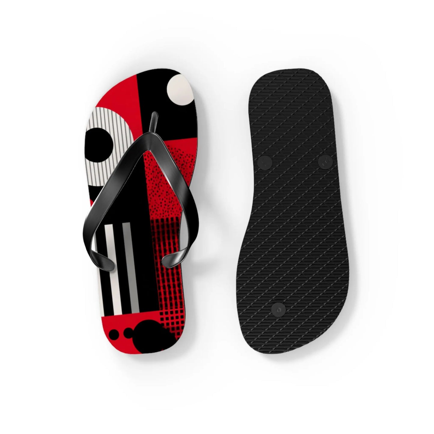 Flip Flops Ladybug Color inspired Geometric Patterns Printify