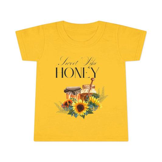 Sweet Like Honey Toddler T-Shirt, Cute Kids Apparel, Gift for Birthdays, Summer Outings, Family Gatherings, Playtime Printify