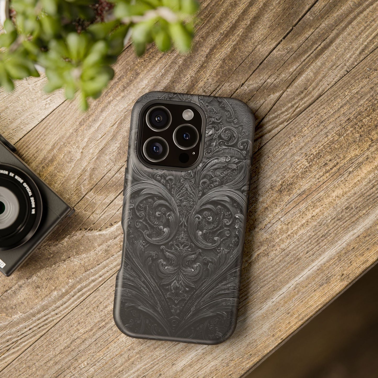 Phone Cases - Elegant Vintage Black Lace Design Printify