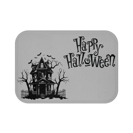 Halloween Bath Mat, Spooky Bathroom Decor, Haunted House Doormat, Trick or Treat Gift, Fall Home Accent, Halloween Decoration Printify