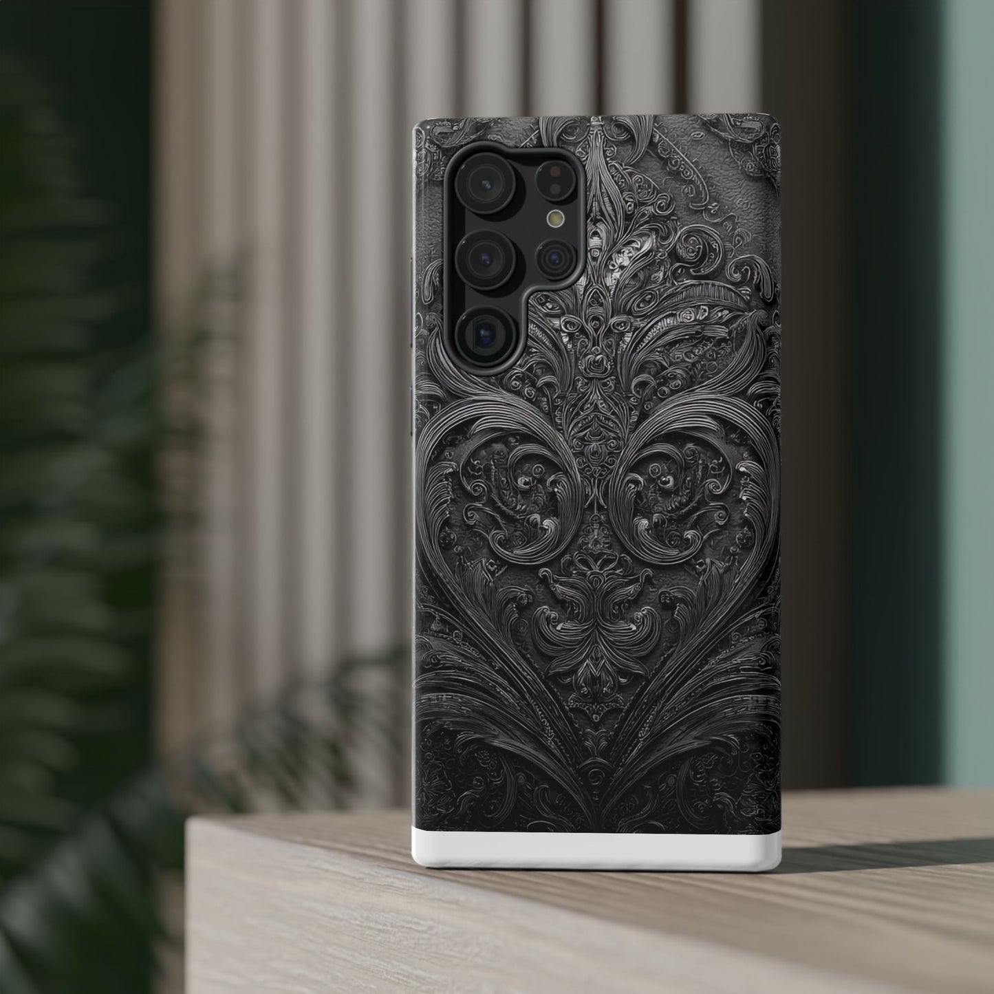 Phone Cases - Elegant Vintage Black Lace Design Printify