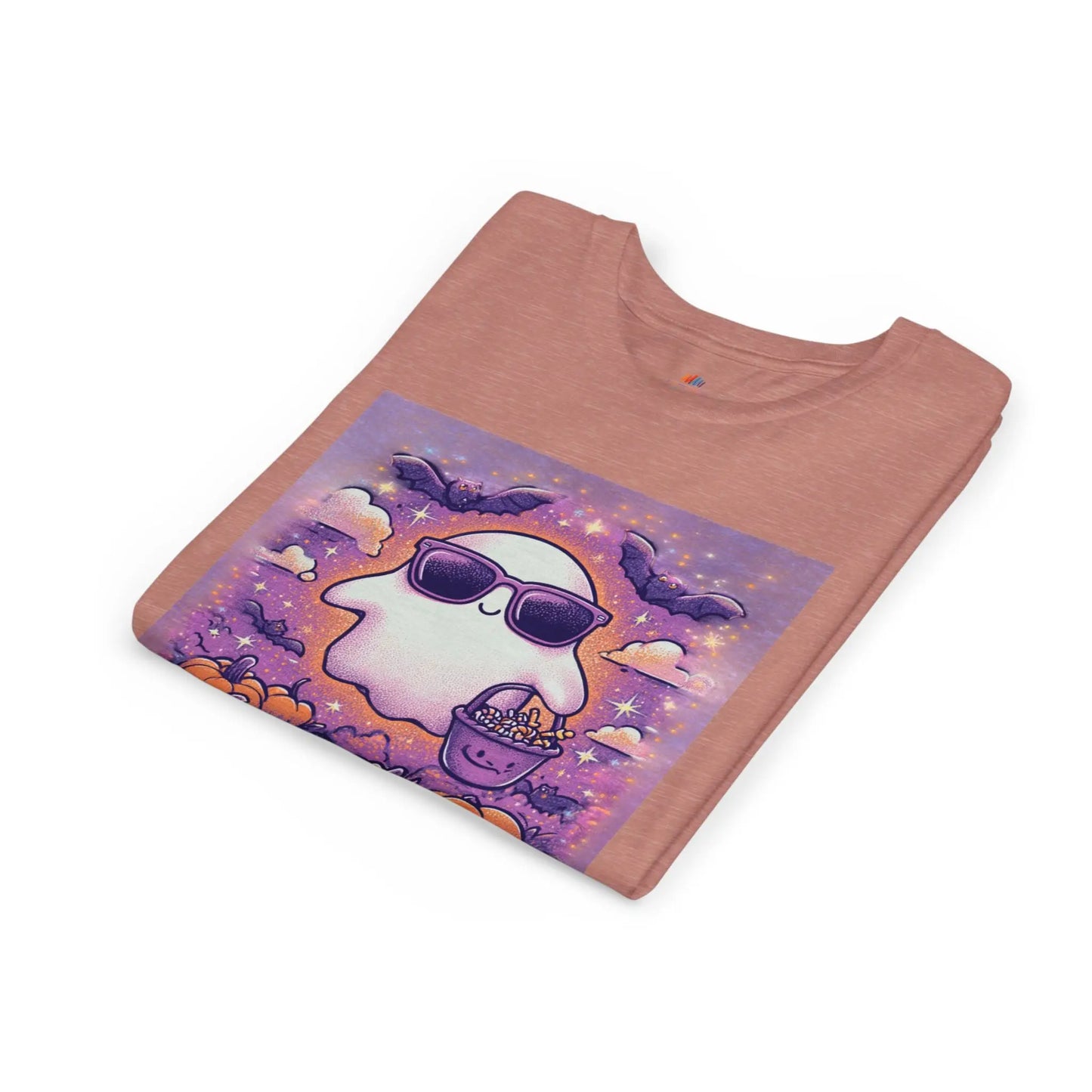 Adorable Ghost Halloween Tee, Youth Short Sleeve T-Shirt Printify