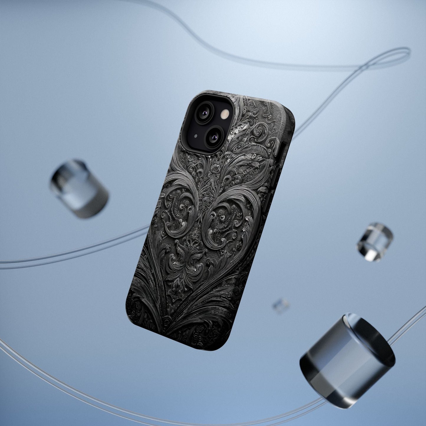 Phone Cases - Elegant Vintage Black Lace Design Printify