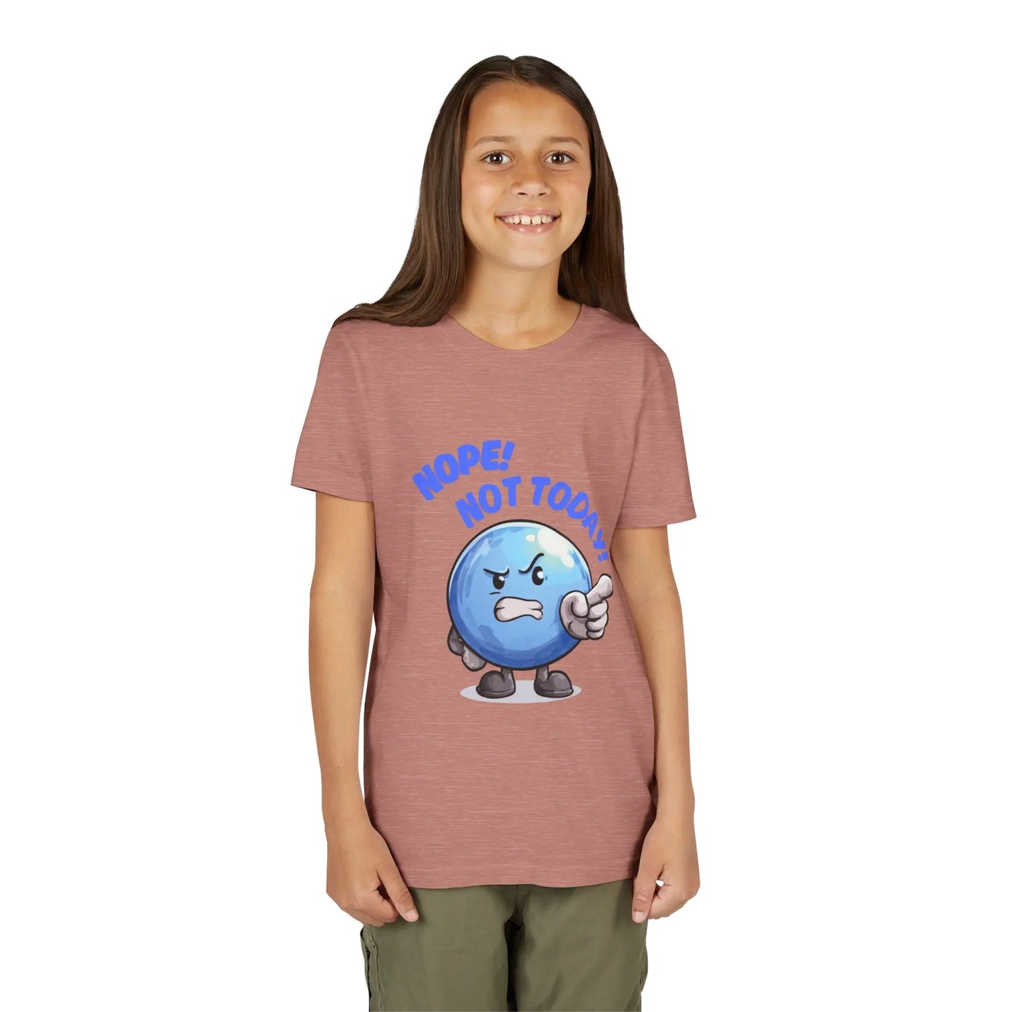 Funny Emoji Nope Not Today Youth Tee Printify