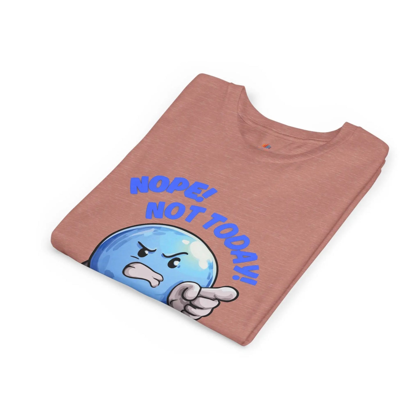 Funny Emoji Nope Not Today Youth Tee Printify