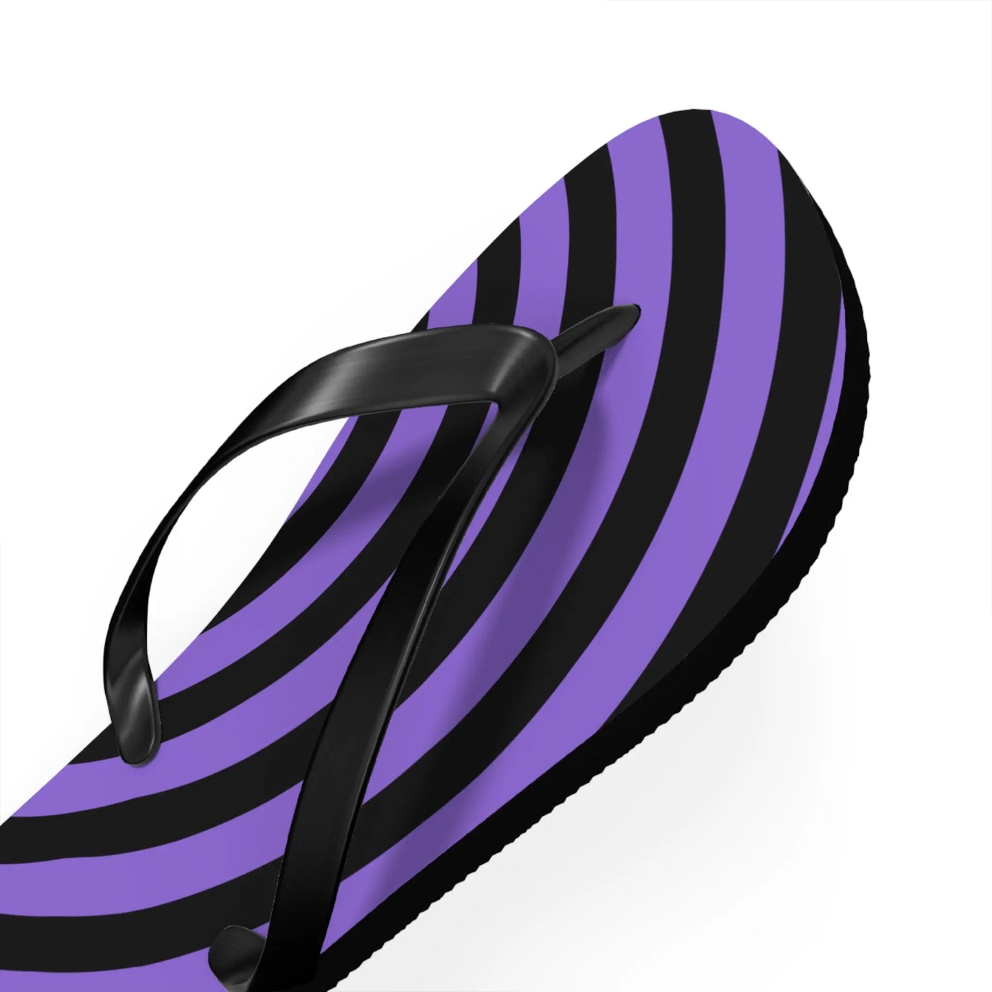 Spiral Flip Flops - Trendy Purple Design for Beach Days Printify
